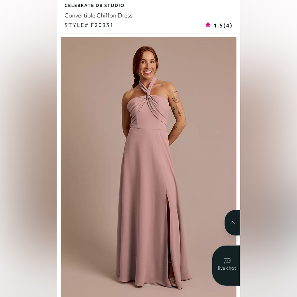 Chiffon convertible dress in Quartz